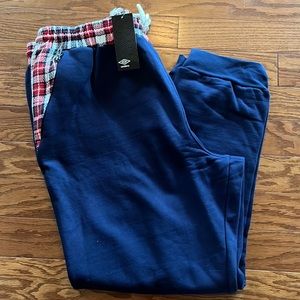 Umbro 2XL BLUE  Mens VERY SOFT INNER sweatpants joggers NWT
